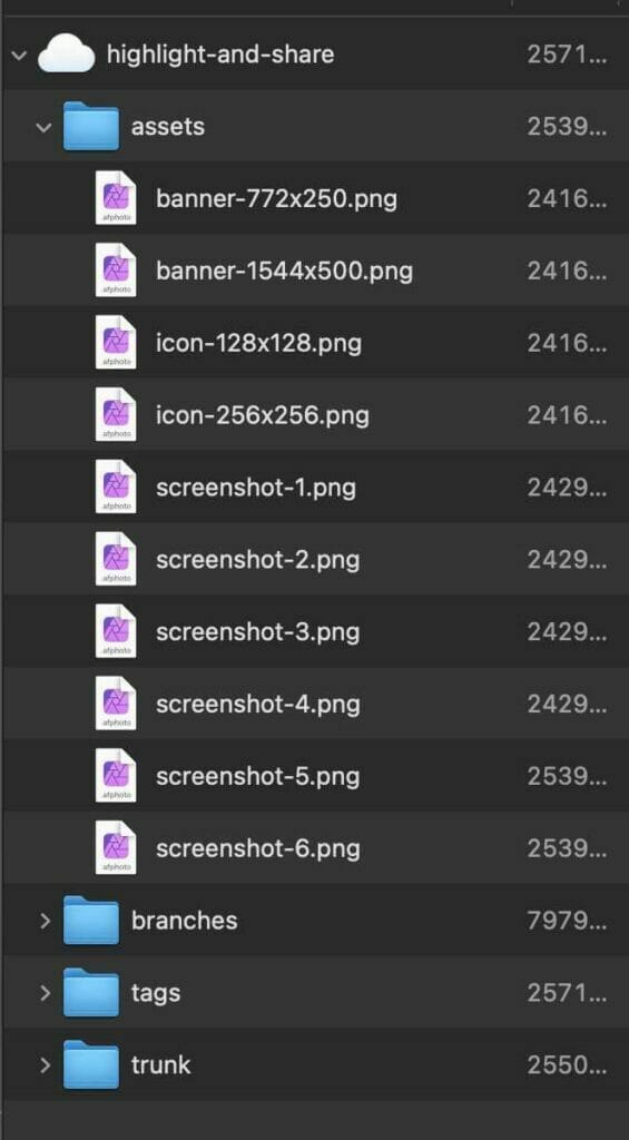 Plugin Screenshots in your SVN assets folder