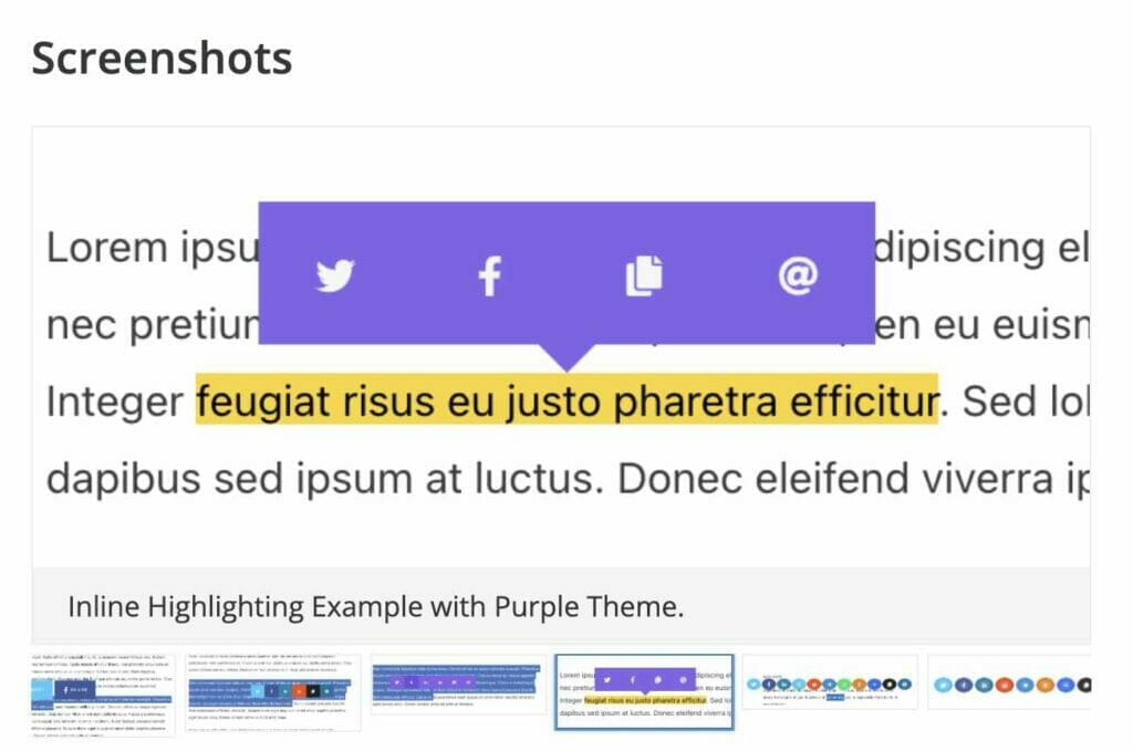 WordPress Plugin Screenshots