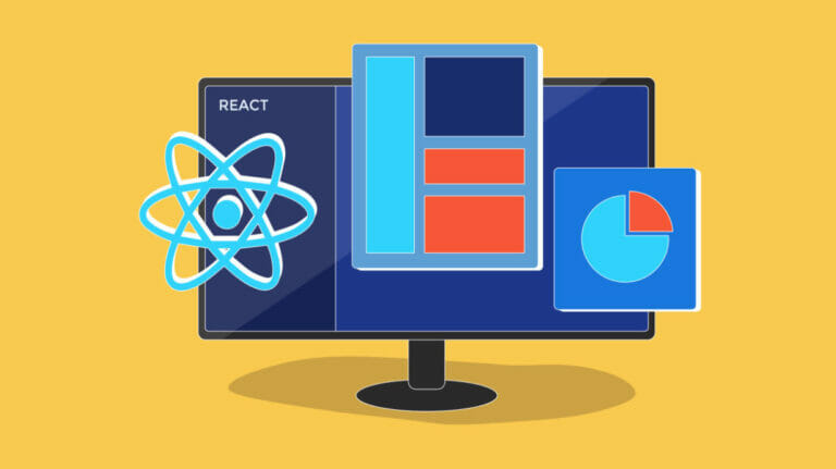 React Graphic with a computer