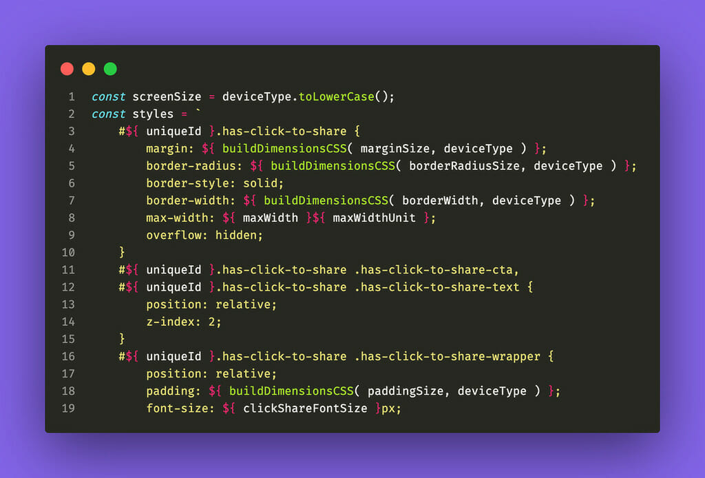 Example Style Output Code