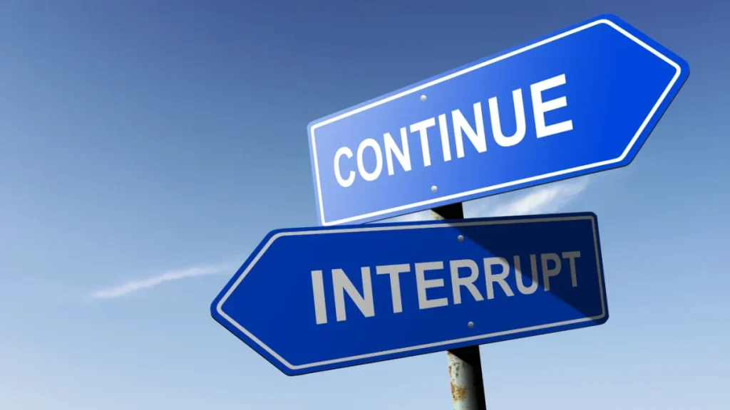 Interrupting the User