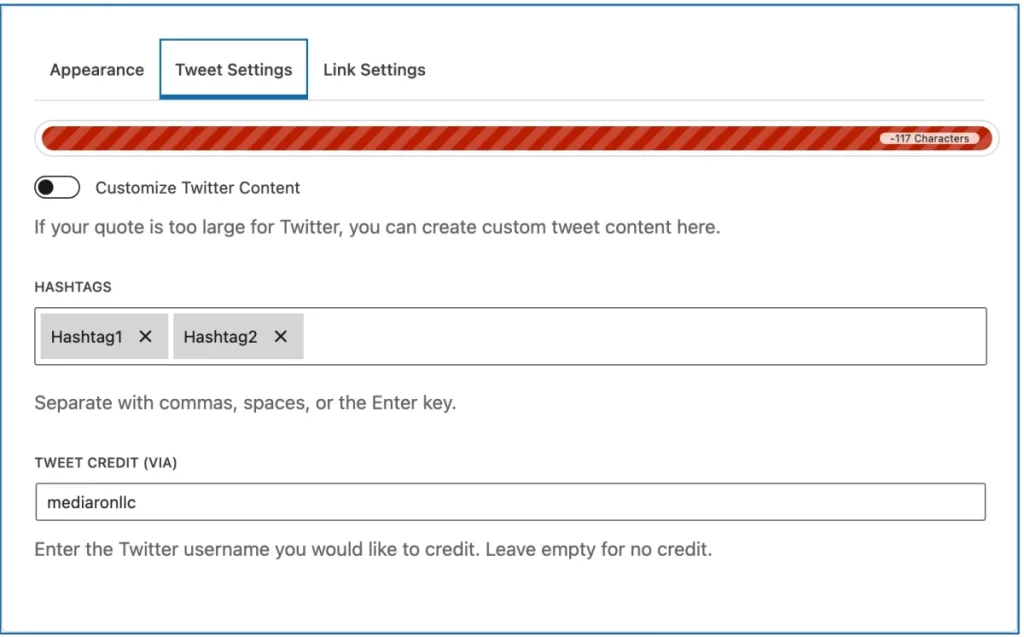 Hashtags in the Block Editor