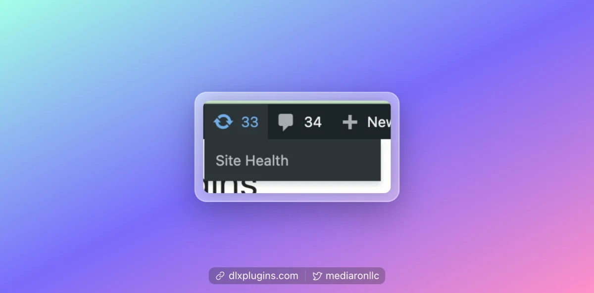 Site Health Shortcut Under Updates Menu Item