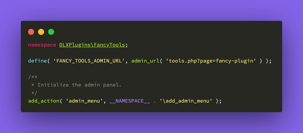 Adding a Constant Into the Code for Our Tools Menu