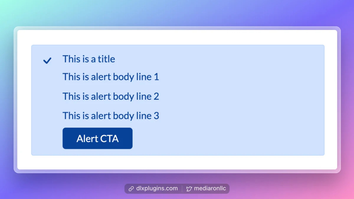 Alert Block With Multiple Items