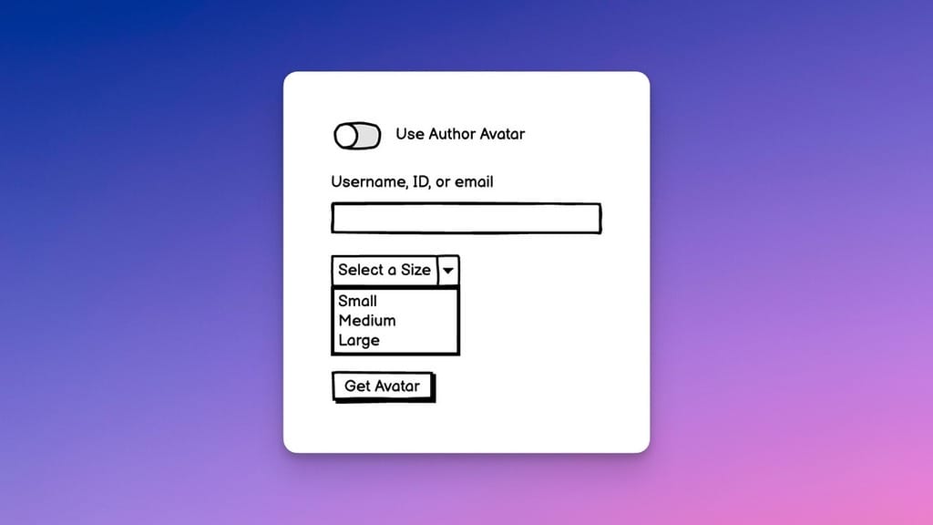 Author Avatar Interface