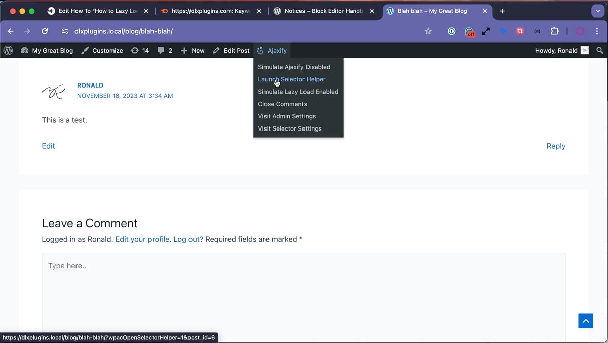 Launch Selector Helper