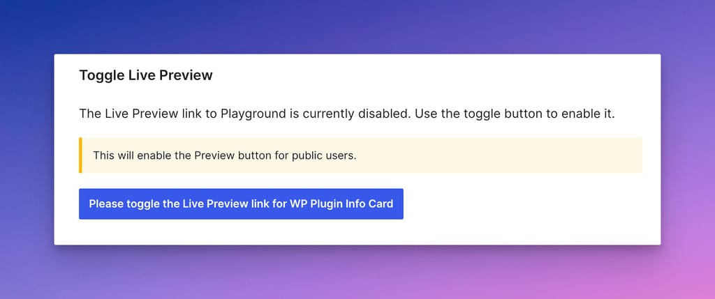 Toggle Live Preview On or Off With the Advanced Option
