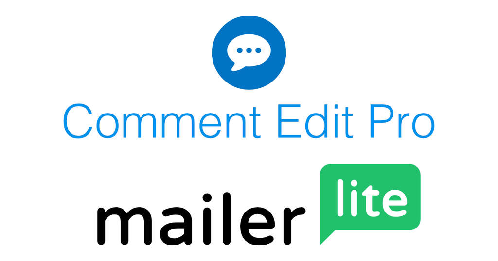 Comment Edit Pro and MailerLite Logos