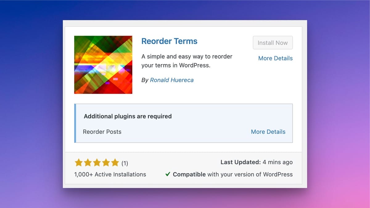 A Warning in the Plugin Search Screen of a Missing Plugin