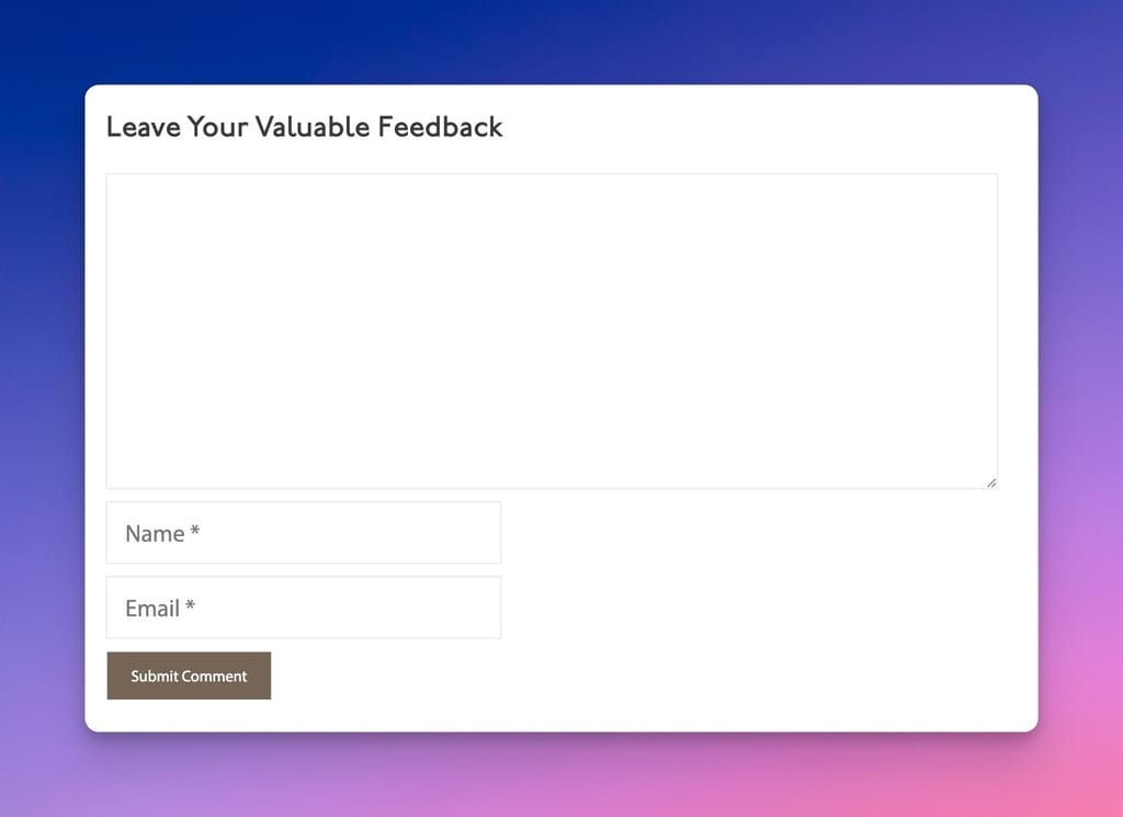 URL Field Hidden on the Frontend