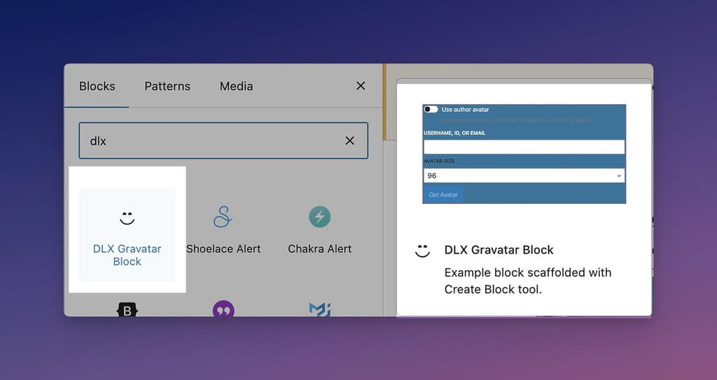 Generic Block Preview