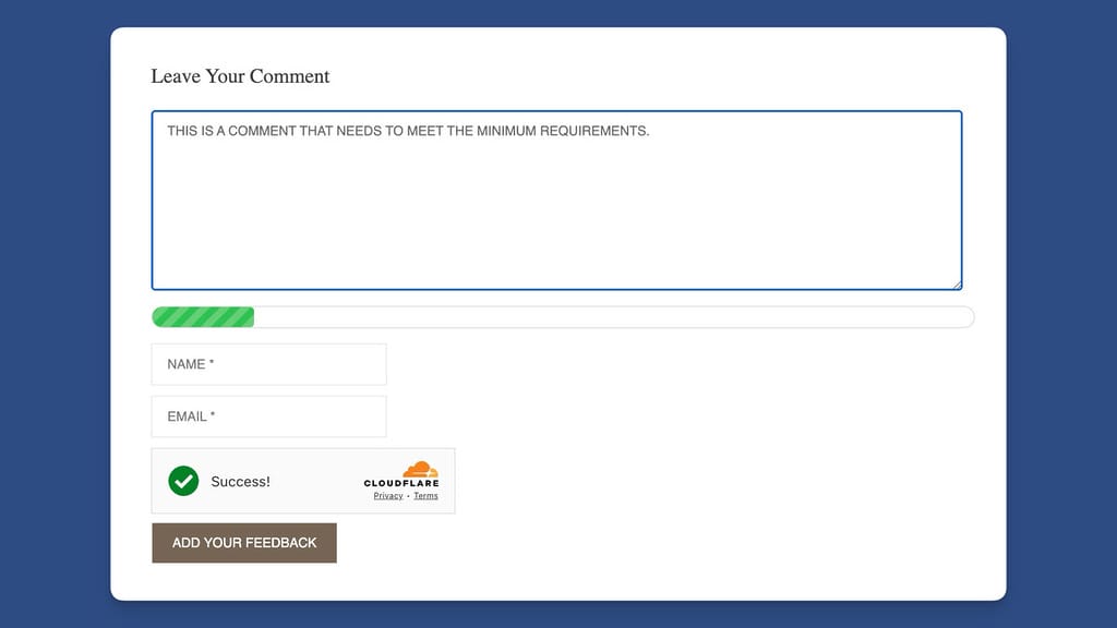 Comment Character Control Controls Characters With Comment Form