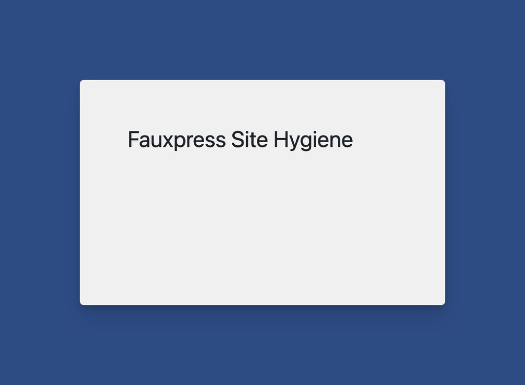 Fauxpress Admin Panel Placeholder