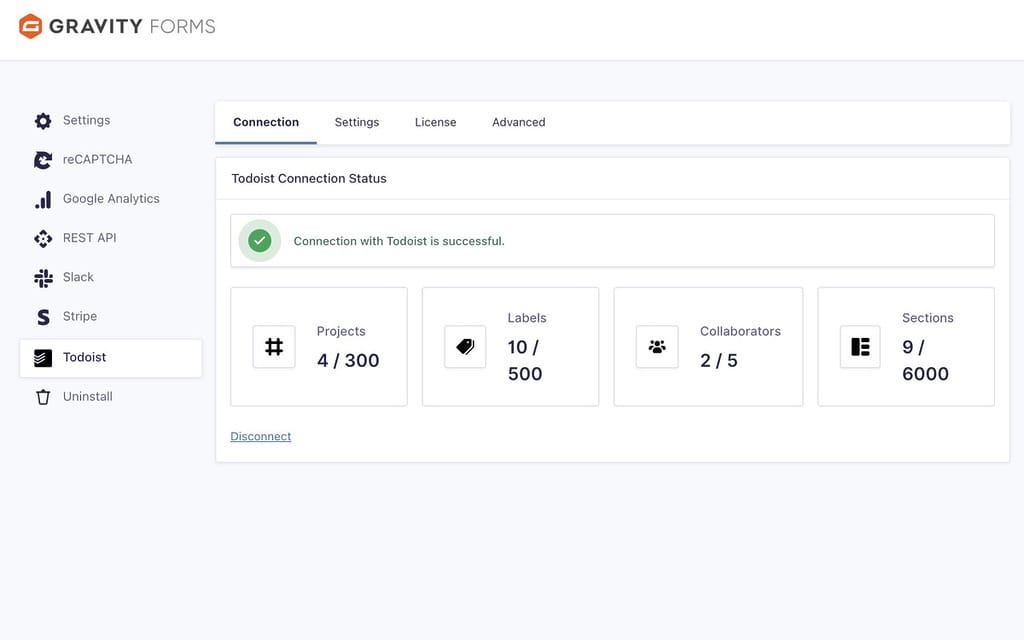 HeyTodos dashboard with Todoist stats