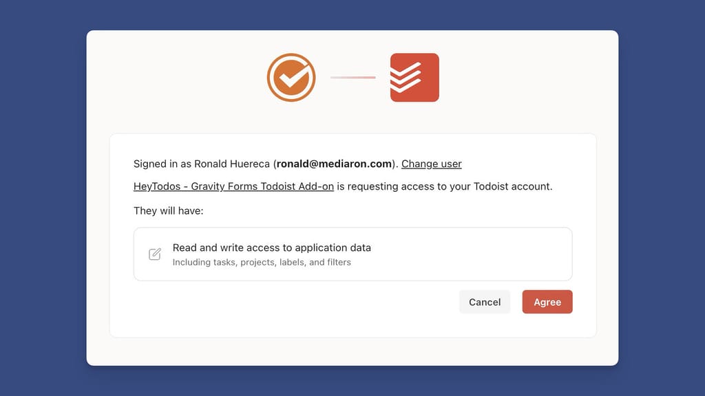 Authorize the Todoist App