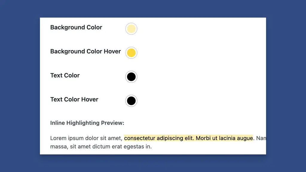 Configure Inline Highlighting's Colors and Appearance
