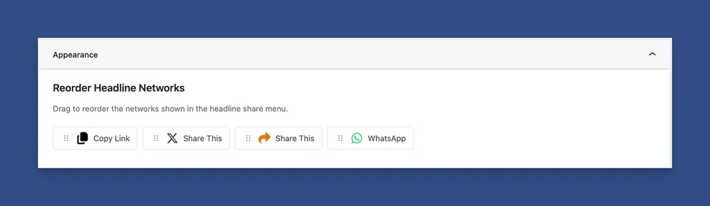 You can Reorder the Headline Networks in the Admin Options