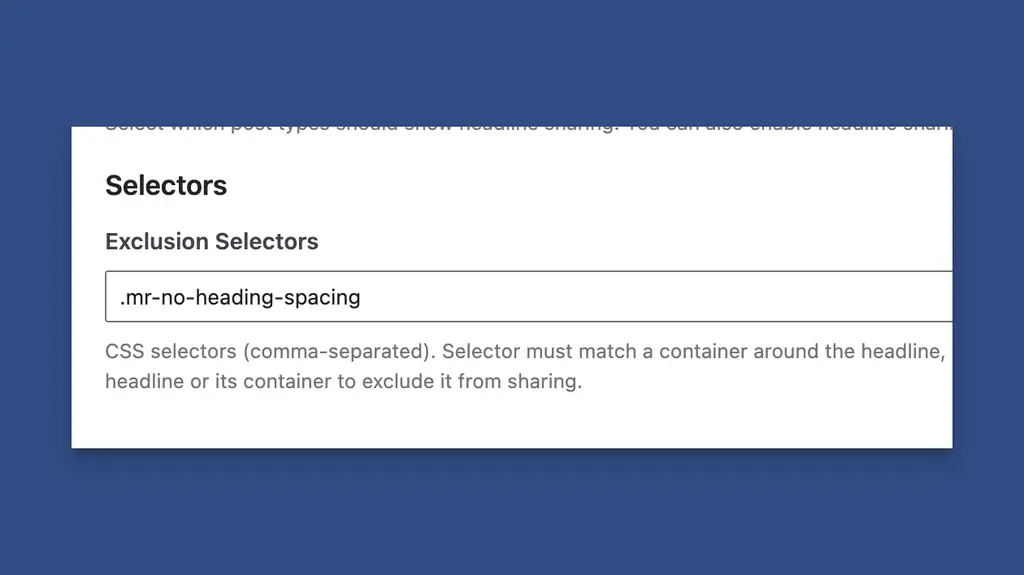 You Can Exclude Headings Using Built-in Exclusions